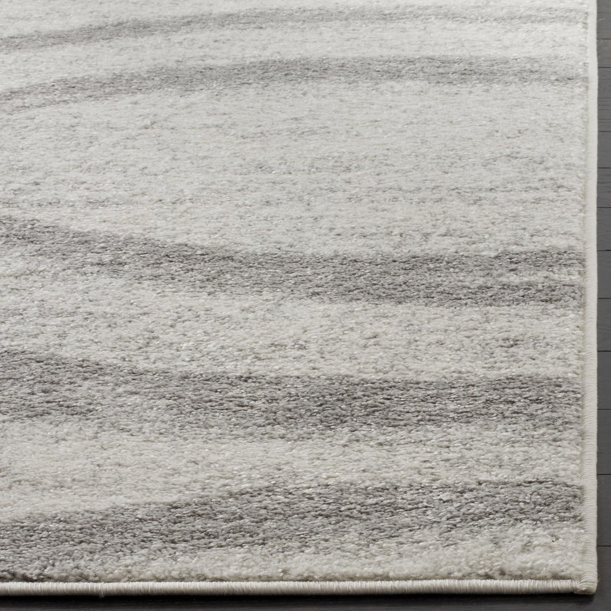 SAFAVIEH Adirondack Collection Area Rug - 10' Square, Cream & Grey, Modern Wave Design, Non-Shedding & Easy to Clean, Ideal for Living Room, Bedroom, Dining Space (ADR125C)