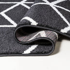 JONATHAN Y Tumbling Blocks Black/White Runner Rug 2x8, Modern,Contemporary,Geometric,Casual, Easy-Cleaning for Living Room,Bedroom,Kitchen,Pet Friendly,Non-Shedding (SEU101A-28)