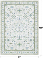 Hazo Haus Blue and Green Living Room Rug 7x10 - Image 2