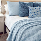Bedsure GentleSoft Light Blue Throw Blanket - Image 5