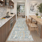 Madane Runner Rug 2'6''x8' Kitchen Runner, Hallway Runner Printed Vintage by Madane