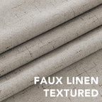 H.VERSAILTEX Primitive Linen Curtains 100% Blackout Curtain Drapes Burlap - Image 4