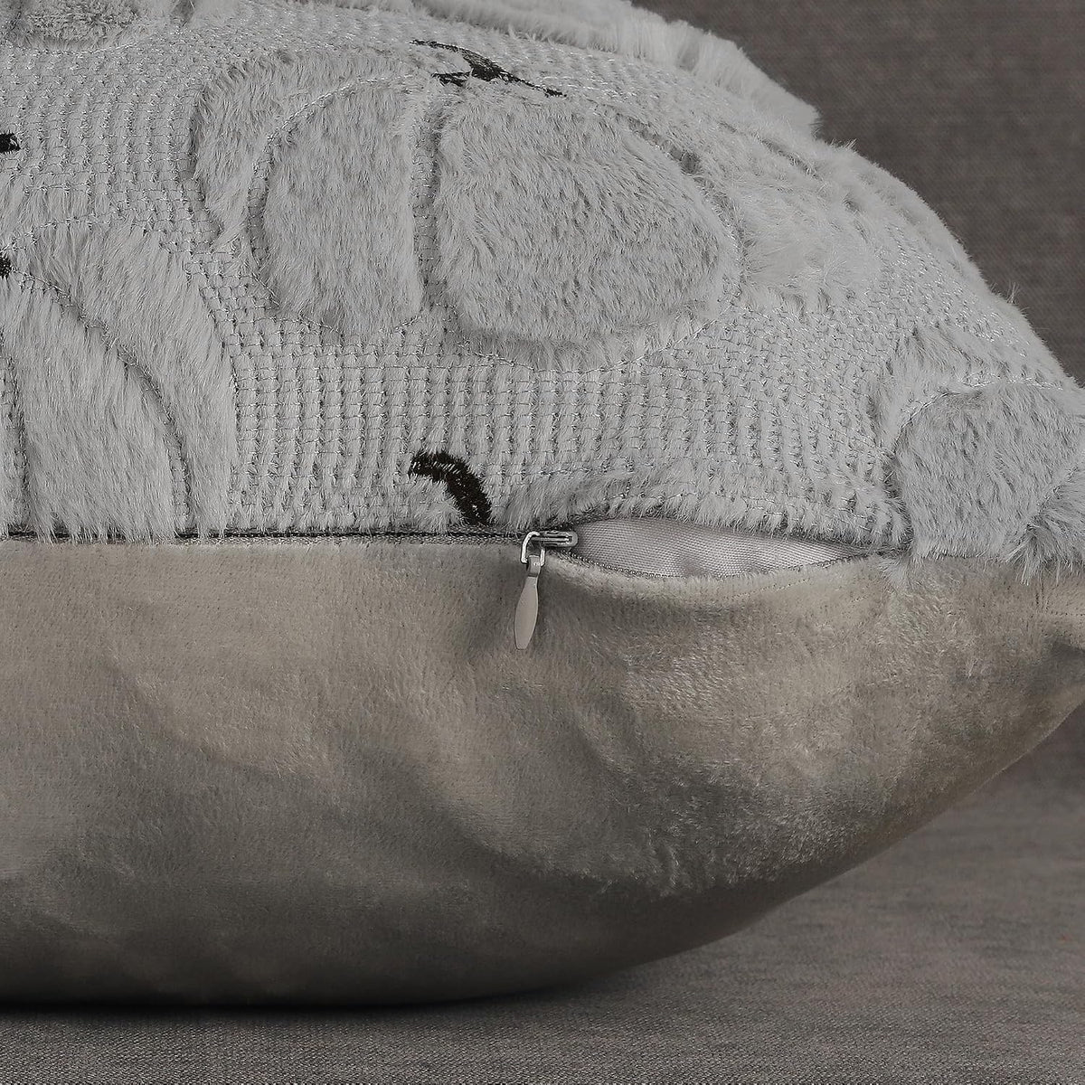 Fall Pillow Covers 18x18 Set of 2 Gray Pumpkin Decorations for Home