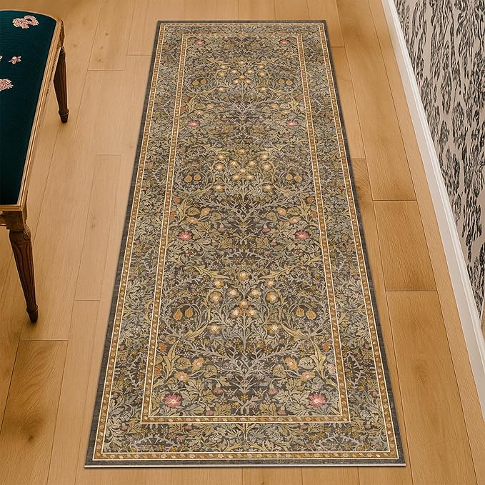 Hazo Haus Non Slip 2x7 Gold Brown Runner Rugs - Image 6