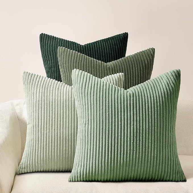 Topfinel Light Green Decorative Throw Pillow Covers Green Series, Winter Fluffy by Topfinel