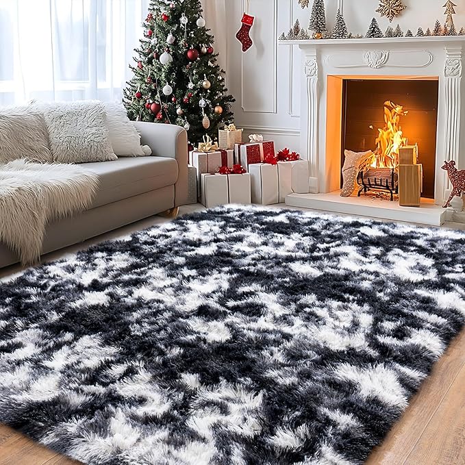 Pionblank Large Rug for Living Room 6x9 Feet, Modern Soft Shag Area Rug - Image 3