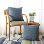 HPUK Linen Throw Pillow Covers Pack of 2, 20x20 Inch Accent Cushion Covers - Image 2
