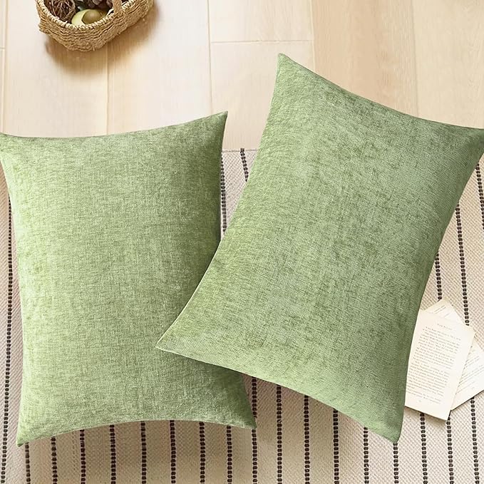 CaliTime Throw Pillow Covers Decorative 20 X 26 Inches Pack of 2 Cozy Chenille - Image 5