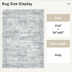 Soalmost 3x5 Rug, Small Area for Kitchen, Machine Washable Non-Slip Throw Rug - Image 4