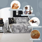 MYSKY HOME Couch Cover for Sectional Sofa Set Abstract Geometric Furniture Sofa - Image 3