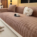 Velvet Couch Cover, Plush Sectional Sofa Cover Washable, Anti Slip Sofa by MDSASFD