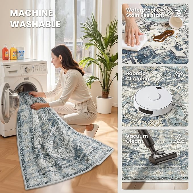 zesthome 5x7 Washable Rug-Stain Resistant Area Rugs - Image 5