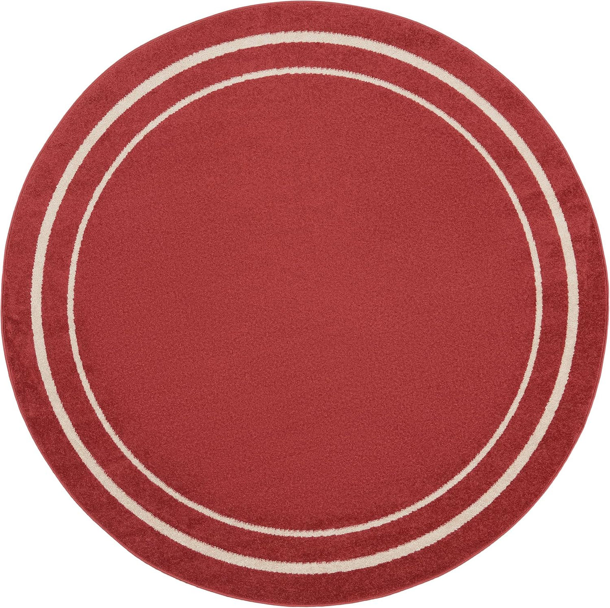 Nourison Home Nourison Essentials Brick Ivory 4' x Round Area Rug - Easy Clean, Non Shedding, Bed Room, Living Room, Dining Room, Kitchen (4' x Round)