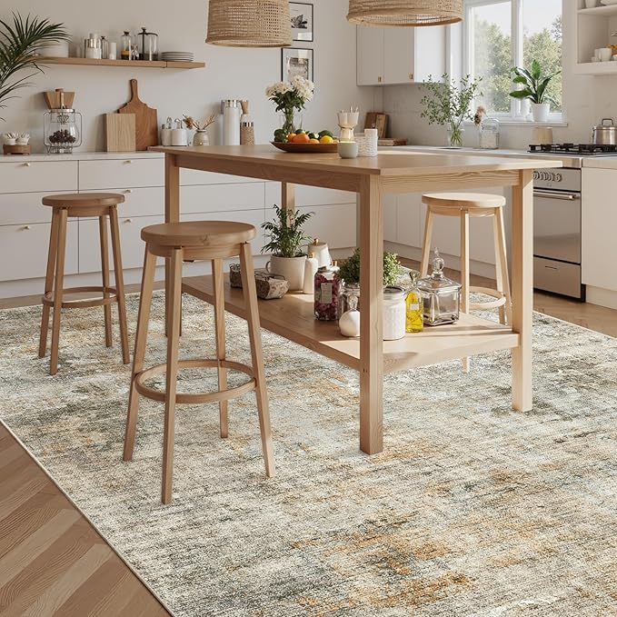 9x12 Area Rugs for Living Room, Non-Slip Machine Washable Vintage Rugs - Image 3