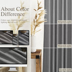 Dark Grey Linen Curtains 96 Inches Long - Image 3