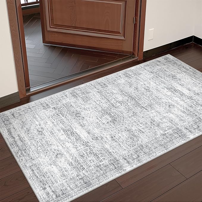 2x4 Washable Rug Runner for Bathroom, Soft Entryway Rug for Laundry Room by Restydon
