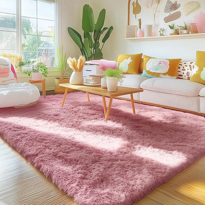 OLANLY Area Rugs for Living Room Bedroom, Machine Washable 4x5.9 ft Soft Fluffy - Image 3