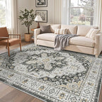 Madane 6x9 Area Rugs for Living Room, Stain Resistant Washable Rugs, Non-Slip by Madane