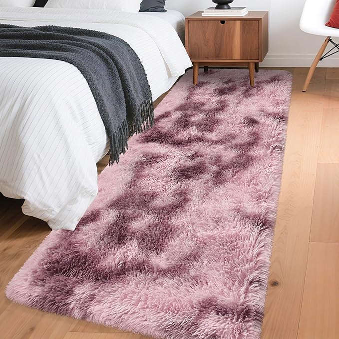 Tie-Dyed Blush 2x6 Machine Washable Runner Rugs by JiaoBaba