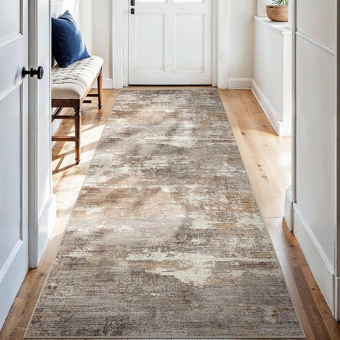 2'6''x8' Washable Kitchen Runner Rug: Modern Abstract Runners by Ksrau