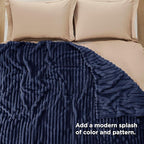 Bedsure GentleSoft Navy Blue Full Blanket - Image 6