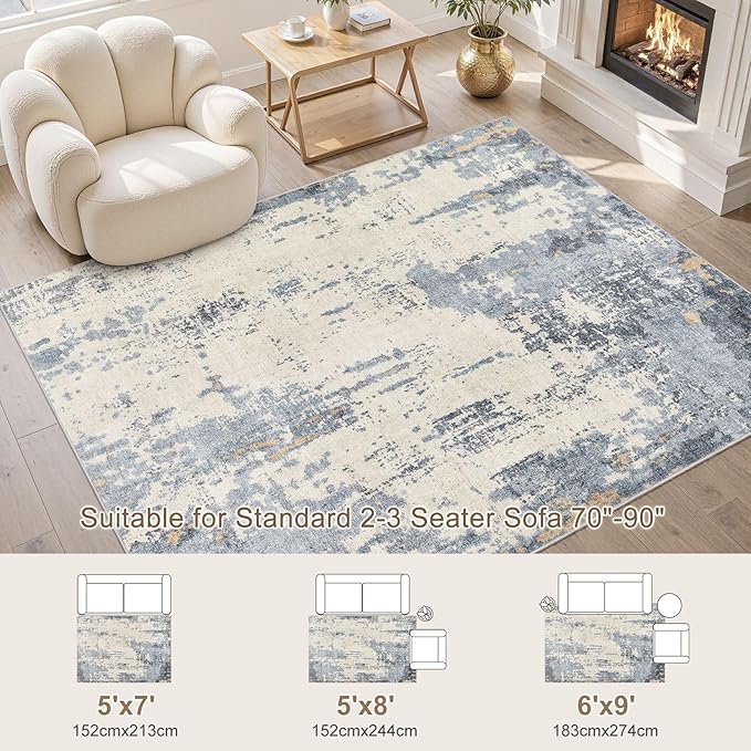 UERMEI 6x9 Area Rug Living Room Rugs - Image 2