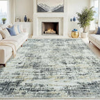 9x12 Area Rugs for Living Room Washable Rug: Anti-Skid Abstract Modern Living by Crority