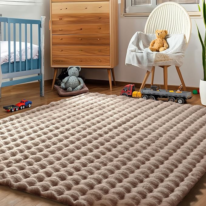 nuLOOM 5' x 8' Cozy Plush Area Rug, Machine Washable, Soft Fluffy Shag Carpet - Image 7