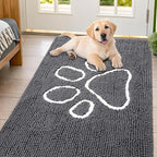 Smiry Dog Door Mat for Muddy Paws, Absorbent Dirt Trapper Non Slip Quick Dry by Smiry