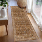 Washable Area Rug 2'6'' x 8' Vintage Traditional Persian Mat - Image 3