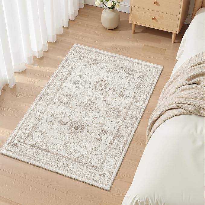 Madane 2x3 Washable Rugs for Entryway, Low Pile Non-Slip Small Area Rug Kitchen - Image 9
