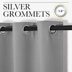 NICETOWN Silver Grey Blackout Curtain Panels - Image 3