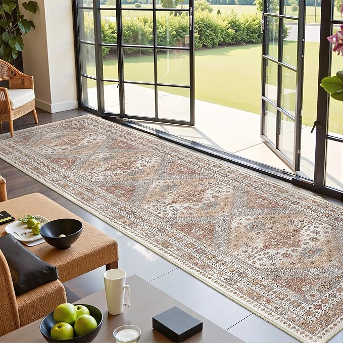 Kitchen Runner Rug Non Slip Washable 2.5x10, Soft Ultra-Thin Entryway Rug by Restydon