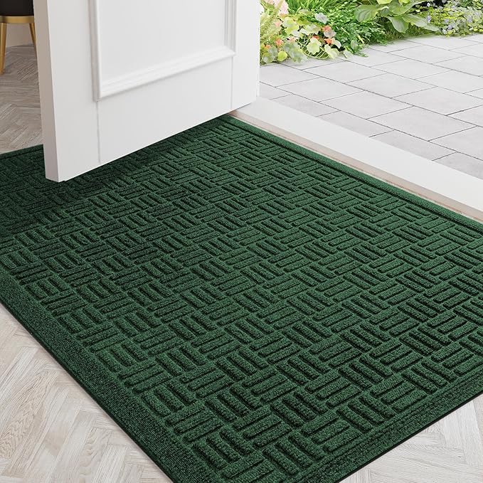 Mibao Front Door Mat Indoor Outdoor Entrance, Dirt Trapping Welcome Mats by Mibao