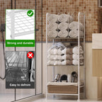 3-Tier Freestanding Towel Racks for Bathroom, White Towel Rack Stand
