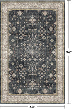 Black Modern Farmhouse 5x8 Area Rug - Image 2