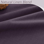 Plum 100% Blackout Linen Curtains 90 Inch Length 2 Panels Set - Image 3