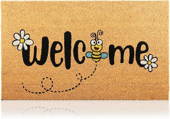 Bee - 17"x29" - Coir Door Mat - Welcome Mats by AmaruDoorMats