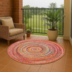 Hausattire Bohemian Braided Rug 5' Round - Image 6