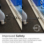 Cordinate 6ft Floor Cord Cover, Cable Protector, Hide Extension Cords