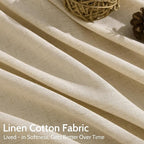 Nanspring Tan Linen Curtains 84 Inches Long - Image 4