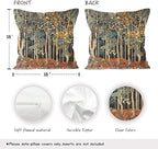 Rustic Autumn Forest Pillow Covers 18x18 Double-Sided, Fall Home Room Decor - Image 2