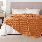 Bedsure GentleSoft Orange California King Size Blanket - Image 8