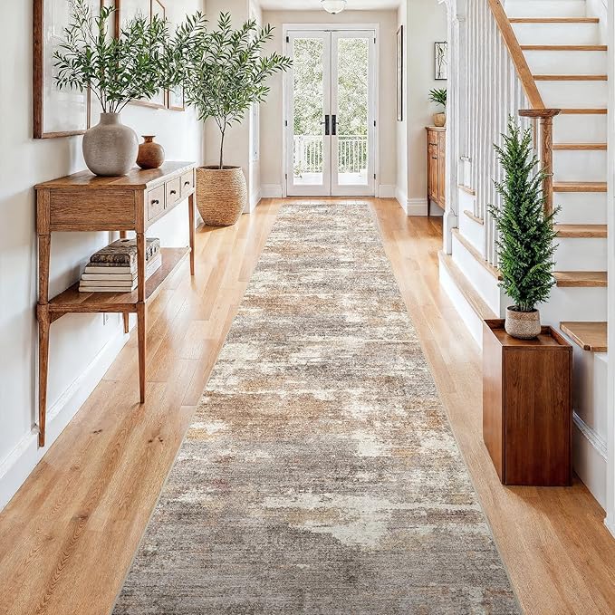 3x15 Washable Kitchen Runner Rug: Modern Abstract Runners by Ksrau