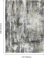 Latte&Fog 6x9 Area Rugs for Living Room Bedroom, Boho Non Slip Low Pile Carpet - Image 2