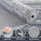 Nakagishi 8x10 Area Rugs Living Room: Washable Boho Large Neutral Soft Modern - Image 3