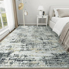 6x9 Area Rugs for Living Room Washable Rug: Anti-Skid Abstract Modern Living - Image 9