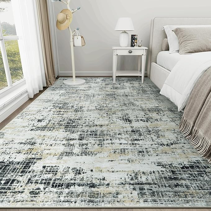 6x9 Area Rugs for Living Room Washable Rug: Anti-Skid Abstract Modern Living - Image 9