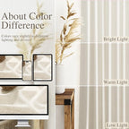 Nanspring Warm Beige Linen Curtains Semi Sheer 96 Inches Long 2 Panels Set - Image 3