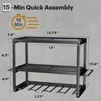 Spampur Power Tool Organizer, 3 Layers 4 Drill Holder Wall Mount